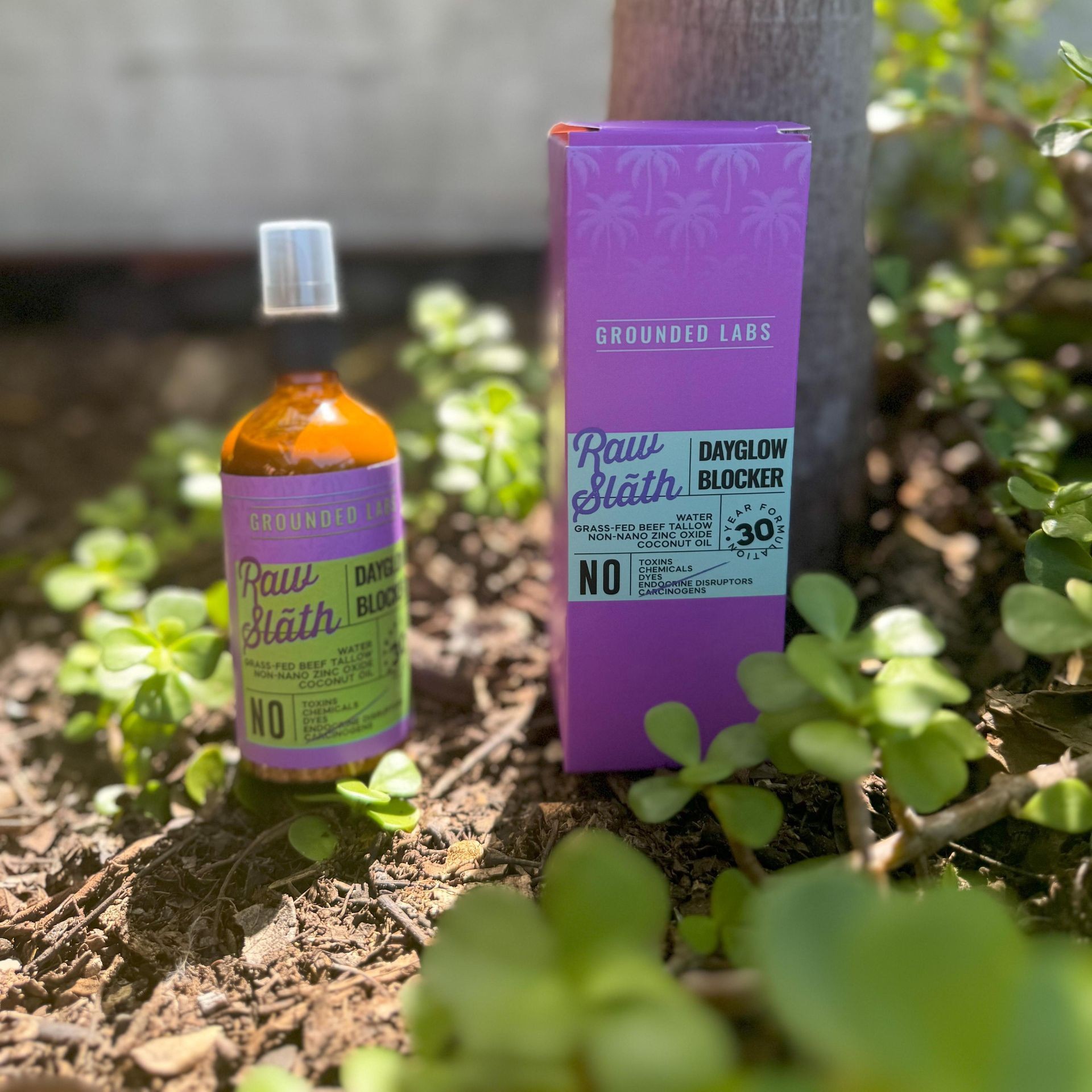 Grounded Labs beef tallow and zinc oxide natural sunblock with coconut oil sunscreen