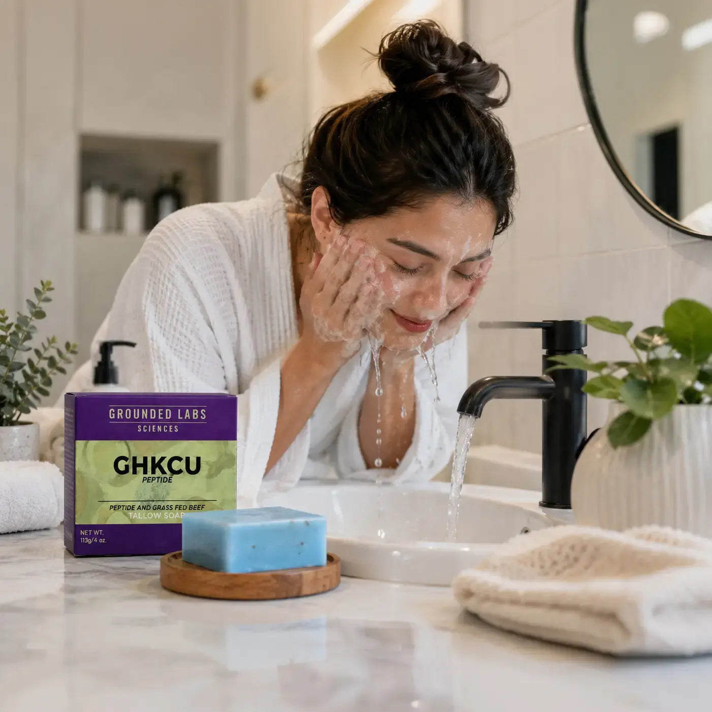 Copper GHKCU Peptide Beef Tallow Soap Bar